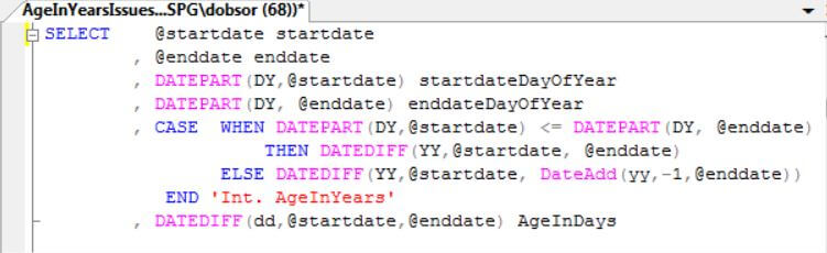 Work Around For Calculating Age Using The SQL Server DateDiff Function