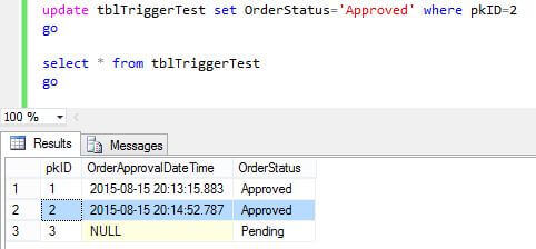 Updated Table In Sql Server Trigger After Insert
