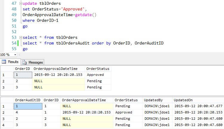 Create A Simple SQL Server Trigger To Build An Audit Trail
