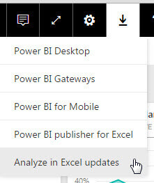 Analyze in Excel updates in Power BI