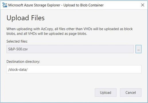 Azure Storage Explorer - Upload files - This action will fail due to security.