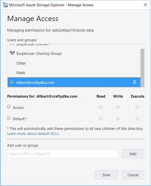 Azure Storage Explorer - UPN Conversion - The application will convert the object id to a UPN name if possible.