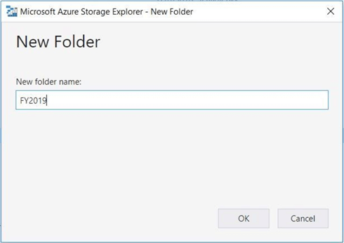 Azure Storage Explorer - New Folder - This action will succeed due to security.
