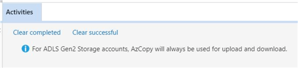 AzCopy is the work horse behind the storage explorer.