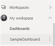 dashboards in workspace