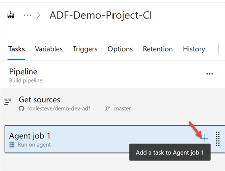 Step to add task to agent job.