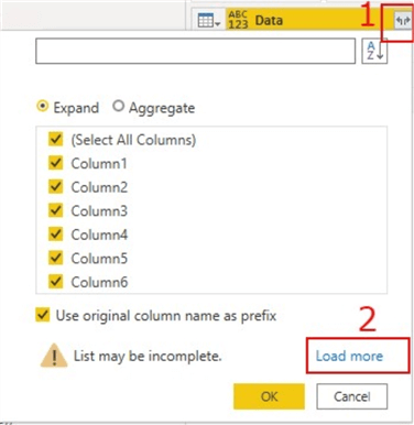 How to manually include additional columns in dataset combination