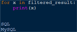 returning the result of a filter expression