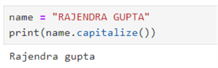 Capitalize Function