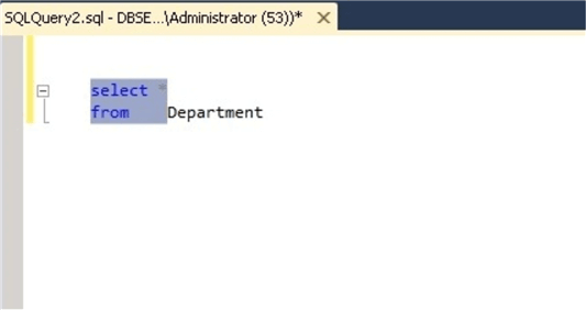 Select a Code Block in SSMS