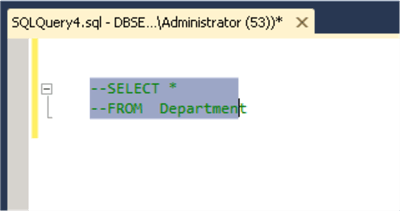 Comment and Uncomment Code in SSMS