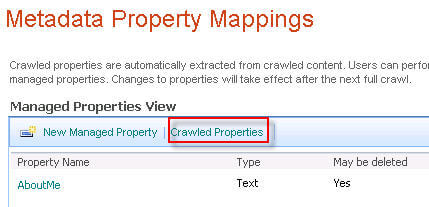 crawled properties