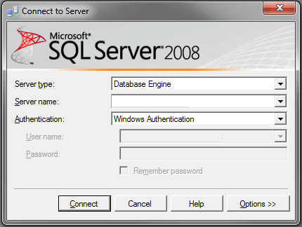 Connect Profiler to SQL Server