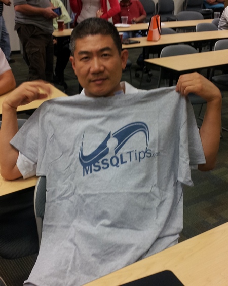 MSSQLTips.com t-shirts were a big hit at a recent 