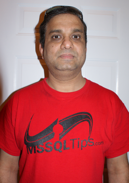 MSSQLTips.com new author Prashant Shekhar sporting