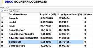 increase sql log file size sql studio
