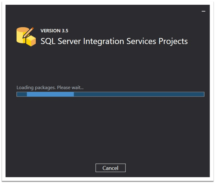 在Visual Studio Community 2019 Edition中为SQL Server Integration Services项目加载程序包