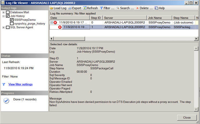 Running A Ssis Package From Sql Server Agent Using A Proxy Account