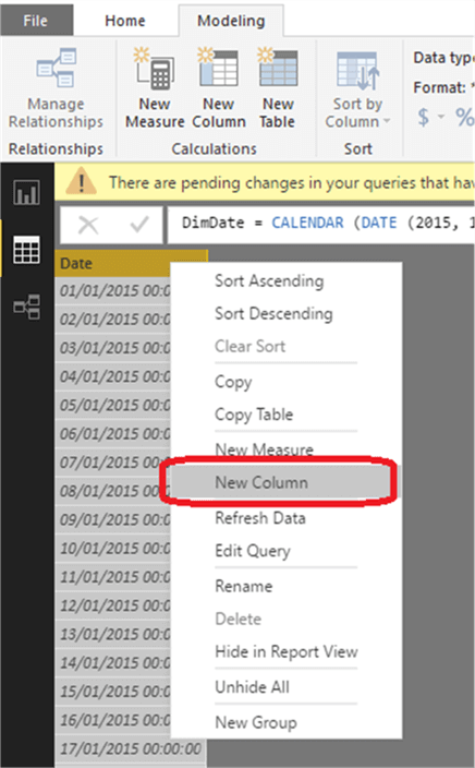 Creating A Date Dimension Table In Power BI