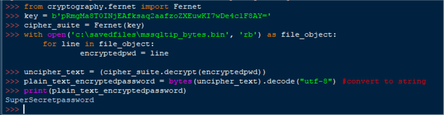 python rsa key decrypt string