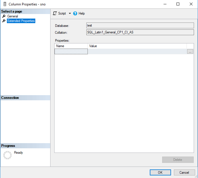 Working With Sql Server Extended Properties