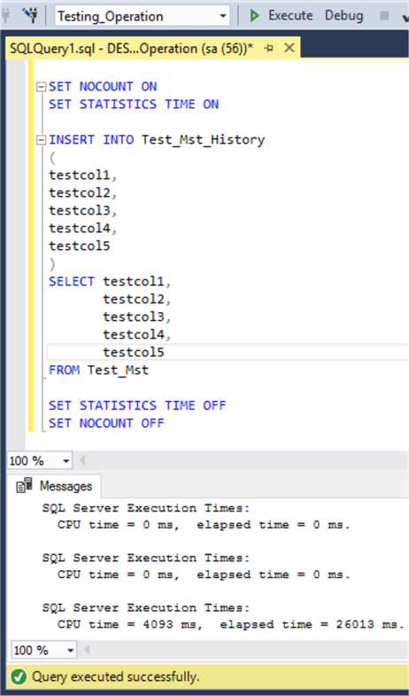 generate insert statements from table sql server