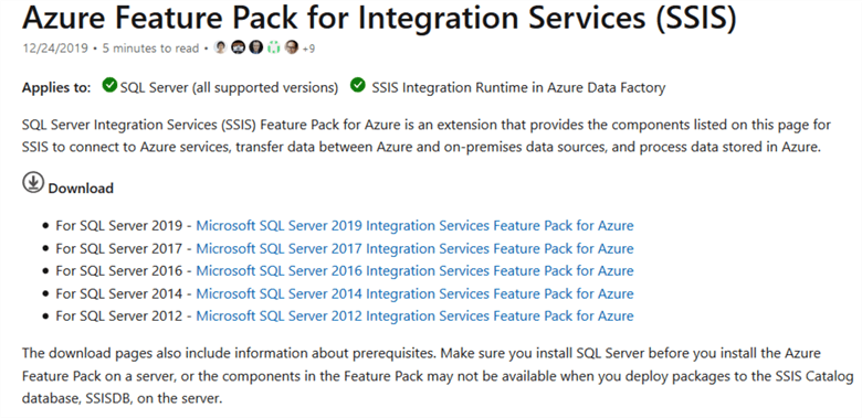 feature pack for microsoft sql server download