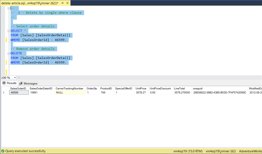 Learn The DELETE SQL Command