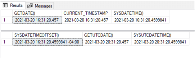 Current Date In SQL Server