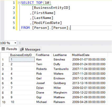 SQL Server SELECT Examples