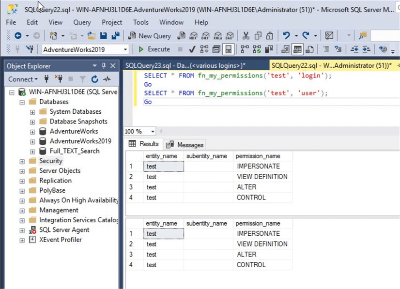 Sql List Users And Permissions