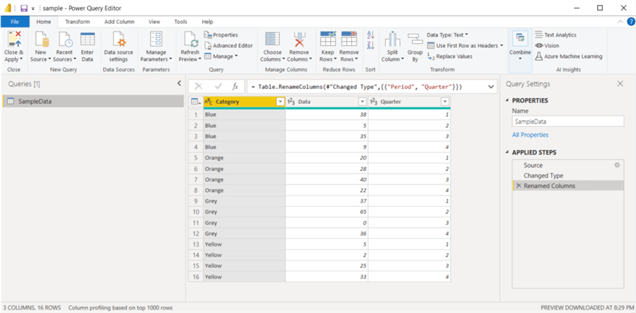 excel 2016 query editor manage parameters