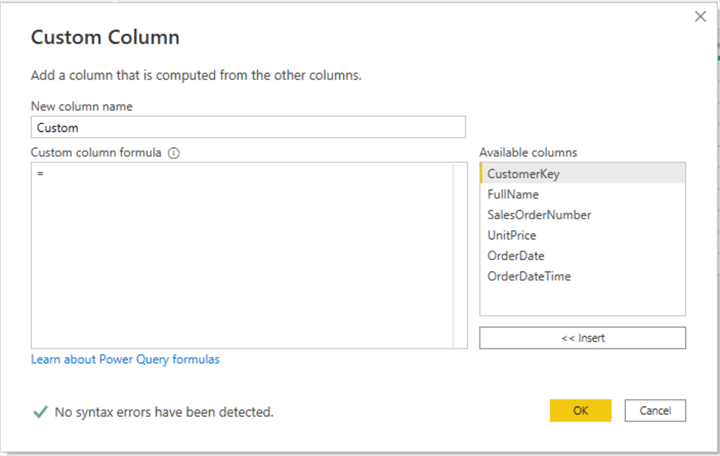 Power BI Concatenate Stings With Power Query M Language