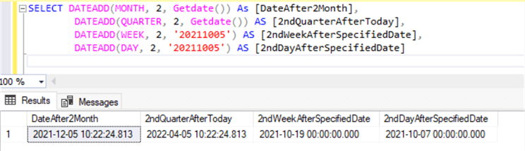 DATEADD SQL Function To Add And Subtract Dates And Times