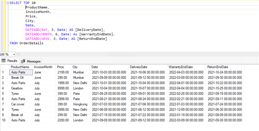 DATEADD SQL Function To Add And Subtract Dates And Times