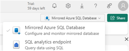 select sql endpoint from dropdown