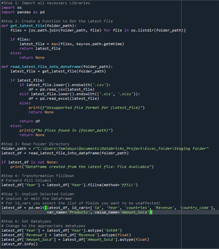 Full Code in a Python Script