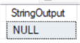 The StringOutput is NULL rather that including any of the text from the variables.