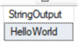 Now the StringOutput does say, HelloWorld.