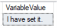 The result contains the test from the variable and the replacement text is nowhere to be seen.