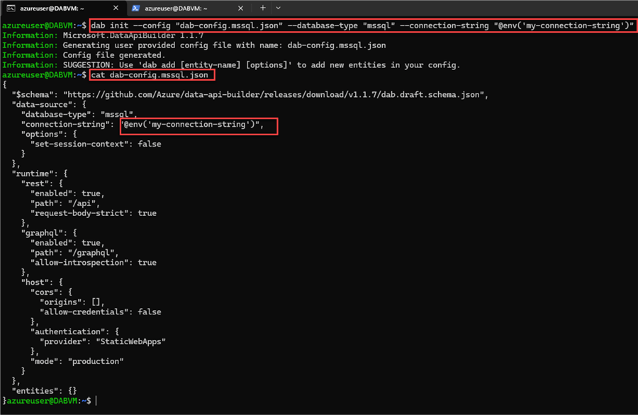 Initialization of DAB using environment variable