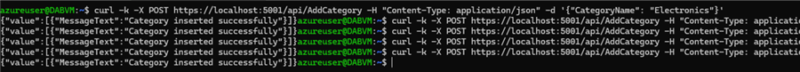 inserting more categories using POST