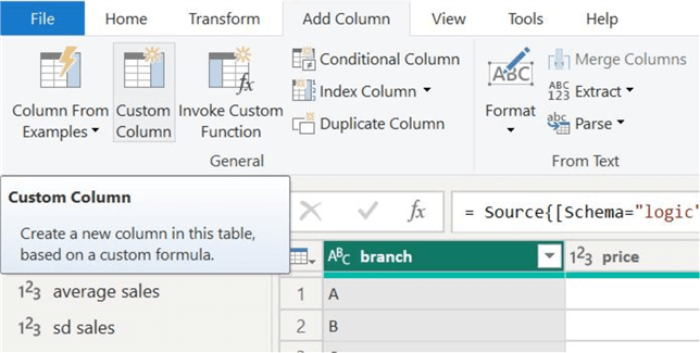 Custom column option