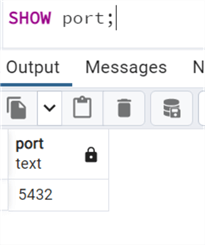 Show PostgreSQL Port