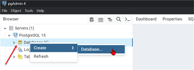 Create PostgreSQL Database