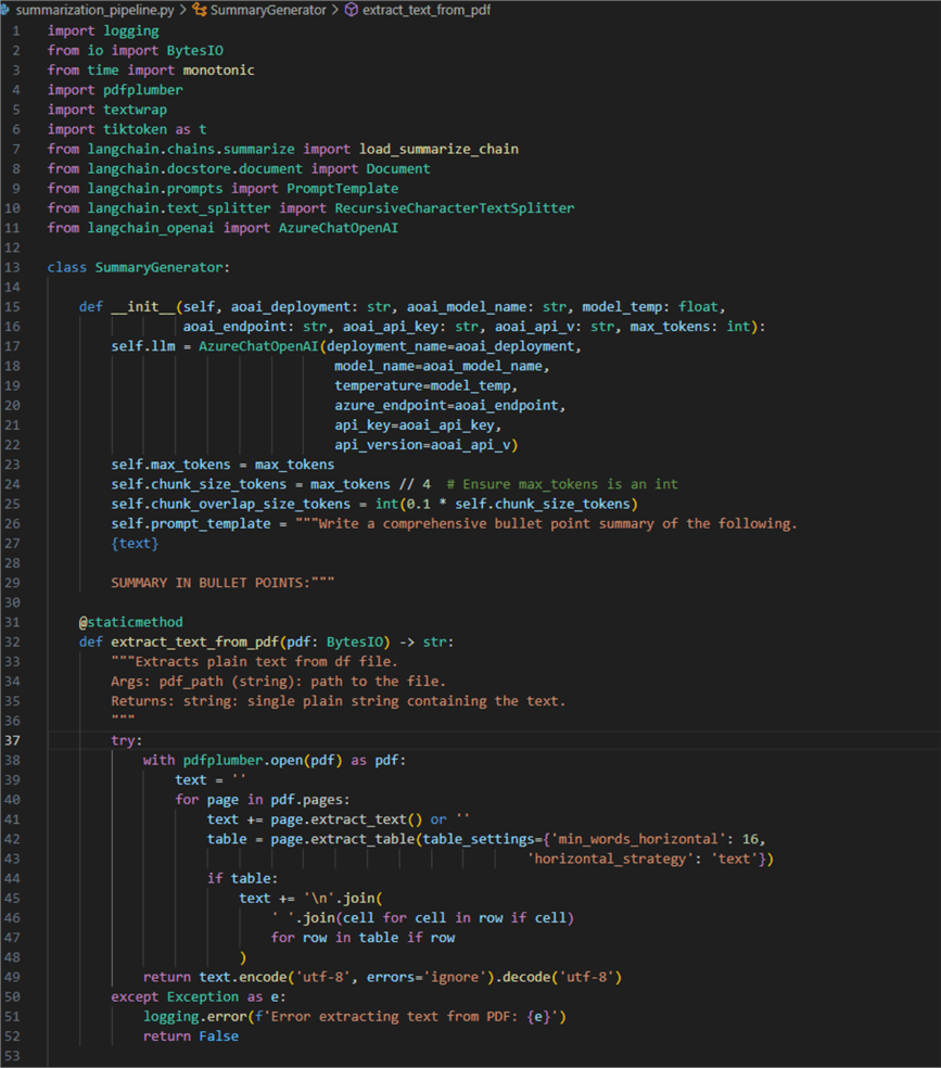 summarization pipeline module