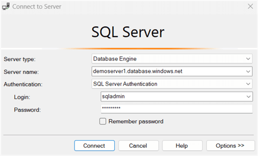 SQL Server authentication