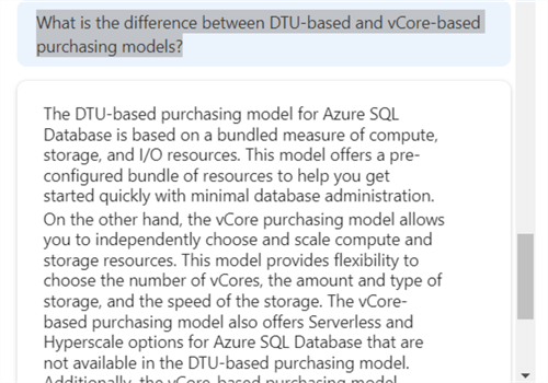 What is the difference between DTU-based and vCore-based purchasing models?