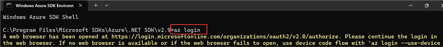 Azure CLI Login