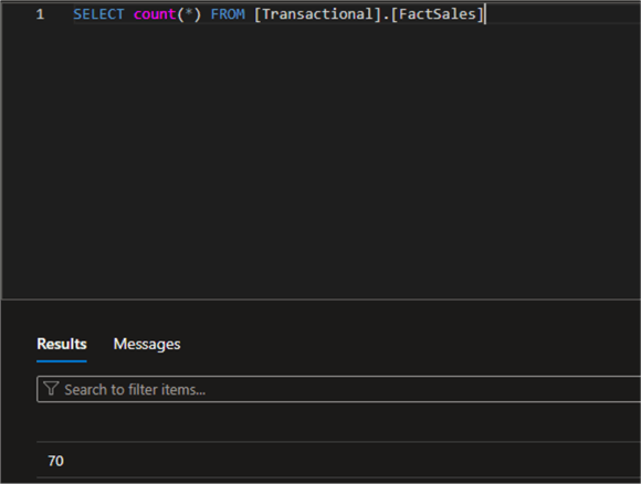 Azure SQL Row Count